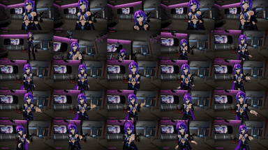 A composite image showing several frames from the source video