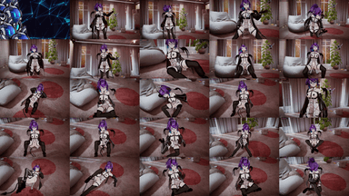 A composite image showing several frames from the source video