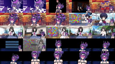 A composite image showing several frames from the source video