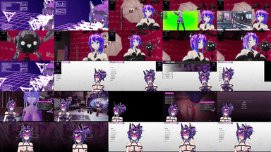 A composite image showing several frames from the source video