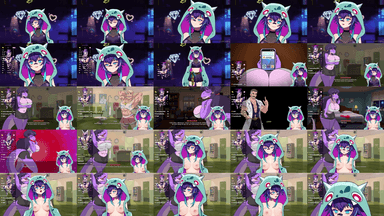 A composite image showing several frames from the source video