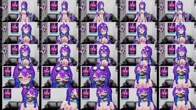A composite image showing several frames from the source video