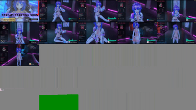 A composite image showing several frames from the source video