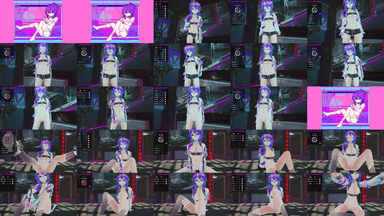 A composite image showing several frames from the source video