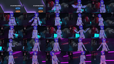 A composite image showing several frames from the source video