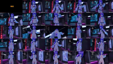 A composite image showing several frames from the source video