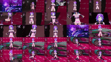 A composite image showing several frames from the source video