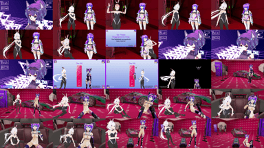 A composite image showing several frames from the source video