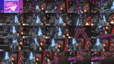 A composite image showing several frames from the source video