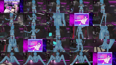 A composite image showing several frames from the source video