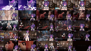 A composite image showing several frames from the source video