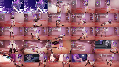 A composite image showing several frames from the source video