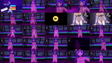A composite image showing several frames from the source video