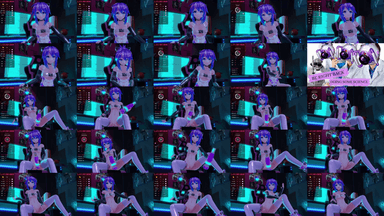 A composite image showing several frames from the source video