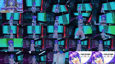 A composite image showing several frames from the source video