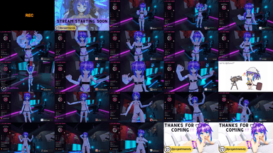 A composite image showing several frames from the source video