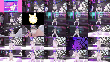 A composite image showing several frames from the source video