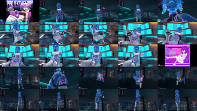 A composite image showing several frames from the source video