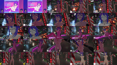 A composite image showing several frames from the source video