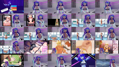 A composite image showing several frames from the source video