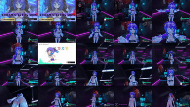 A composite image showing several frames from the source video