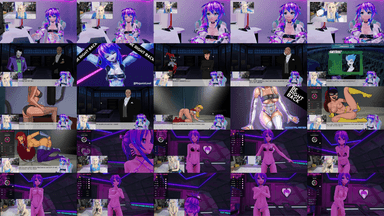 A composite image showing several frames from the source video