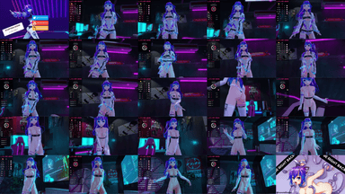A composite image showing several frames from the source video