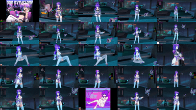 A composite image showing several frames from the source video
