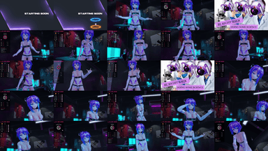 A composite image showing several frames from the source video