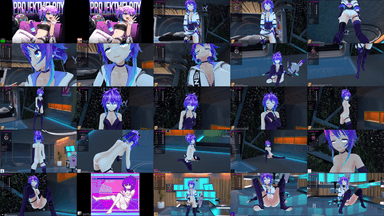 A composite image showing several frames from the source video