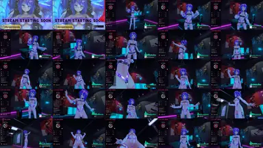 A composite image showing several frames from the source video