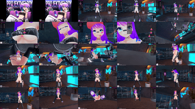 A composite image showing several frames from the source video