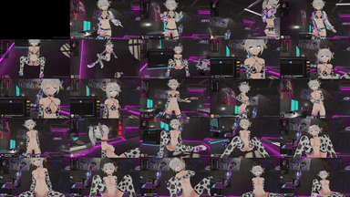A composite image showing several frames from the source video