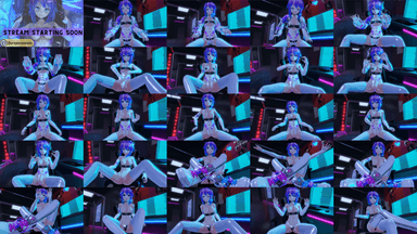 A composite image showing several frames from the source video