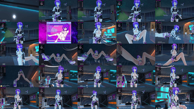 A composite image showing several frames from the source video