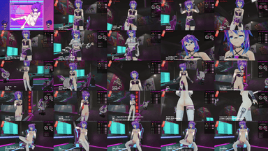 A composite image showing several frames from the source video