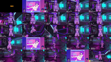 A composite image showing several frames from the source video