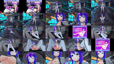 A composite image showing several frames from the source video