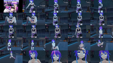 A composite image showing several frames from the source video