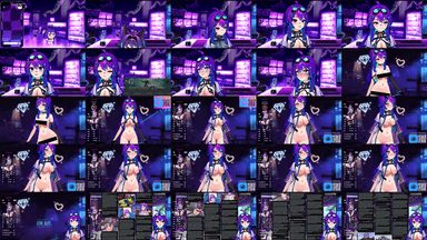 A composite image showing several frames from the source video