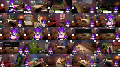 A composite image showing several frames from the source video