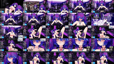 A composite image showing several frames from the source video