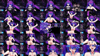 A composite image showing several frames from the source video