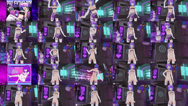 A composite image showing several frames from the source video