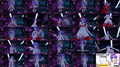 A composite image showing several frames from the source video