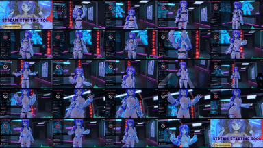 A composite image showing several frames from the source video