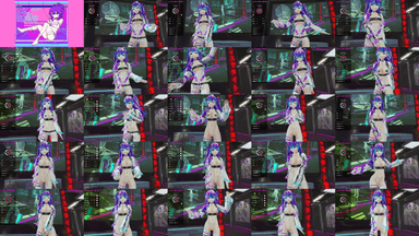 A composite image showing several frames from the source video