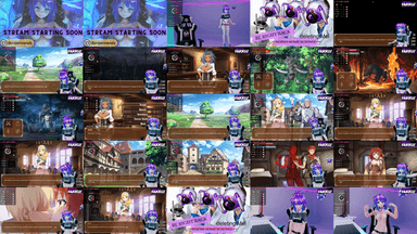 A composite image showing several frames from the source video