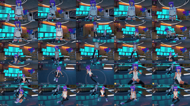 A composite image showing several frames from the source video