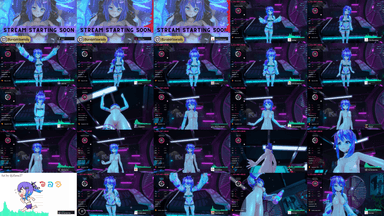 A composite image showing several frames from the source video